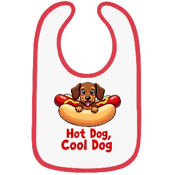 Discover Funny Hot Dog Dachshund Bibs