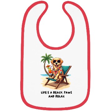 Discover Golden Retriever Beach Vibes Bibs