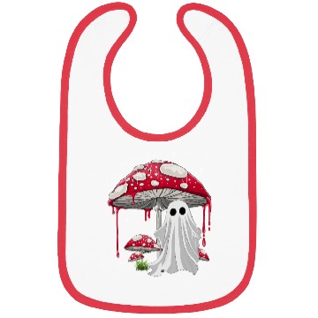 Discover Cottagecore Halloween Ghost Mushroom Spooky Bibs