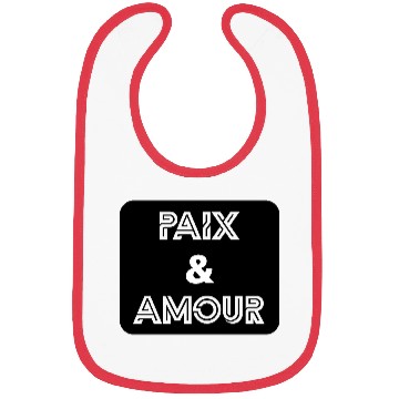 Discover Paix et amour noir Bibs