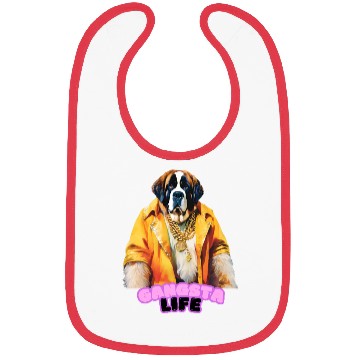 Discover Gangsta Life Saint Bernard Bibs