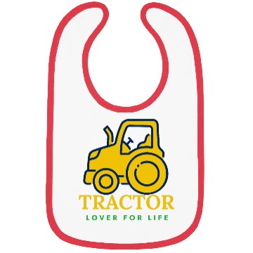 Discover Tractor Lover for Life Bibs