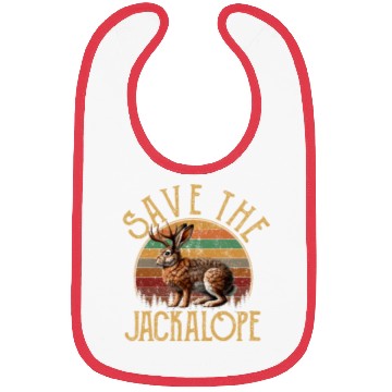 Discover Save The Jackalope, Vintage Retro Camping Lover Ja Bibs