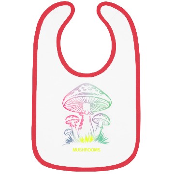 Discover Glowing Mushrooms Colored Bibs