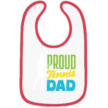 Discover Proud Tennis Dad Graphic Silhouette Bibs