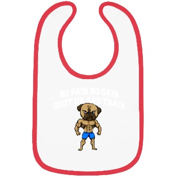 Discover Shut Up and Train Funny Workout Humor Gym Sayings Bibs