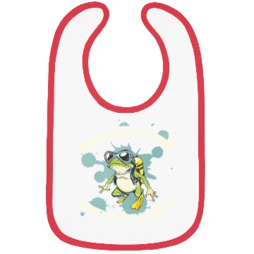 Discover Diver Frog With Saying Home Meets Quarry Pond Bibs