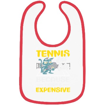 Discover Tennis And Cats Because Therapy Is Expensive Bibs