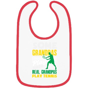 Discover Real Grandpas Play Tennis Passion Bibs