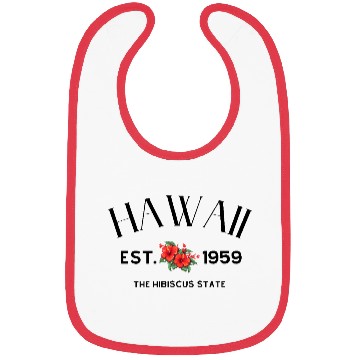 Discover Vivid Hibiscus Floral Pattern Bibs