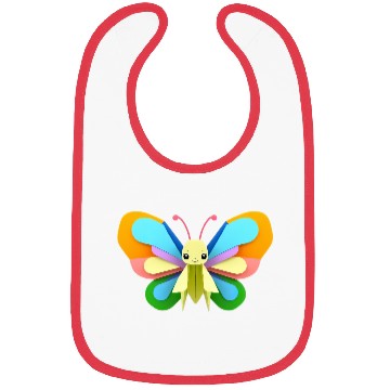 Discover Colorful Paper Butterfly Artwork Bibs