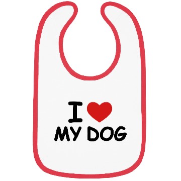 Discover I Love My Dog Bibs