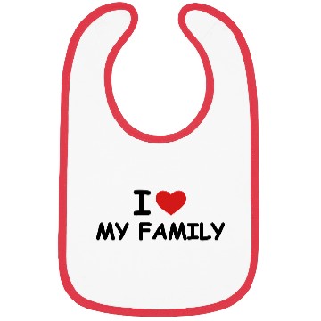 Discover I love my family Bibs