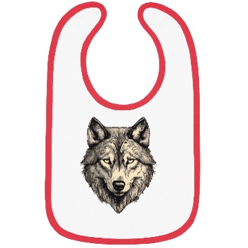 Discover Wolf head 2 Bibs