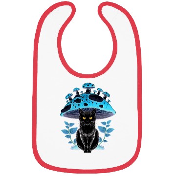 Discover Cottagecore Aesthetic Cat Mushroom Bibs