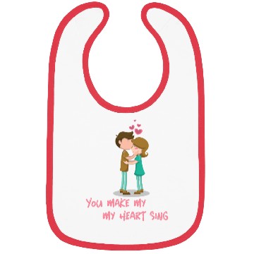 Discover You Make My Heart Sing Valentine’s Day Bibs
