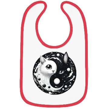 Discover Ying and Yang Cats Asian Meditation Gift Idea Bibs