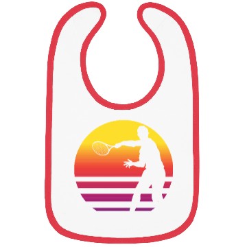 Discover Retro Sunset Tennis Enthusiast Graphic Bibs