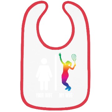 Discover Tennis Your Wife My Wife Rainbow Player Bibs