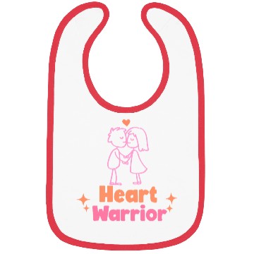 Discover Heart warrior, valentine Bibs