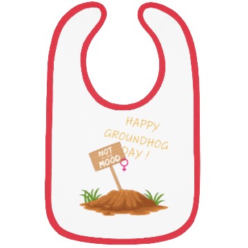 Discover Happy Groundhog Day Not in the Mood funny graphic Bibs