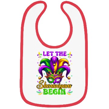 Discover Let the Shenanigans Begin Mardi Gras Design Bibs