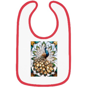 Discover Stained Glass Peacock Bibs
