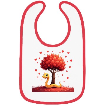 Discover I love my snake heart tree Bibs