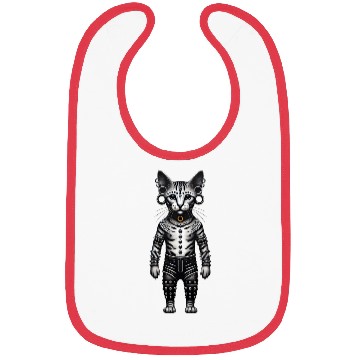 Discover Warrior Cat with Piercings and Spacers Bibs