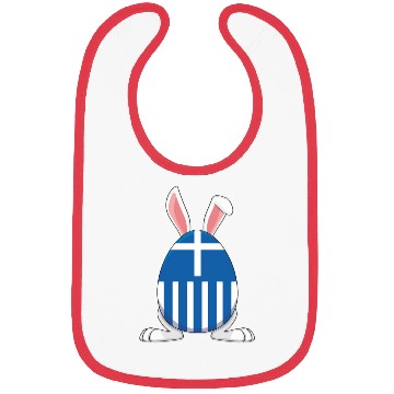 Discover Rabbit Bunny Greece Flag Greek Flag Bibs
