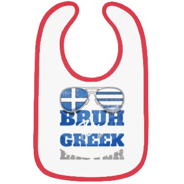 Discover Bruh It's Greek Easter Greece Flag Greek Flag Bibs