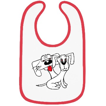Discover 2 Dogs Looking Funny Silly Sitting Cool Team Crew Bibs