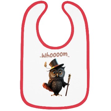 Discover Wizard Owl - Whoooom Magic Bibs