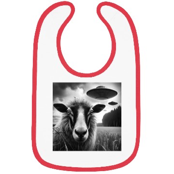 Discover Sheep ram2, lamb Funny Graphic Selfie with UFOs We Bibs