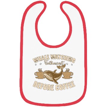 Discover Whale Watching Enthusiast Before Sailing Coffee Bibs