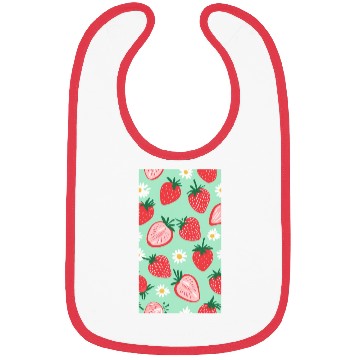 Discover Red Strawberries &Daisies Pattern Phone Case Cover Bibs