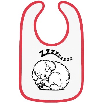 Discover Sleepy Puppy Zzzz - Adorable Bichon Frise Bibs