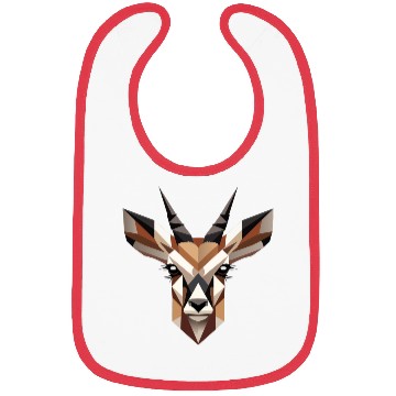 Discover Geometric Antelope Head - Elegance and Wilderness Bibs