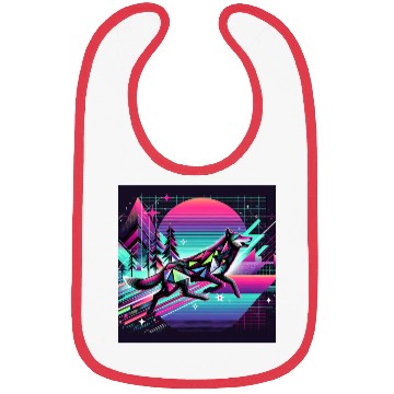 Discover Neon Wolf - Retro Vibes Bibs