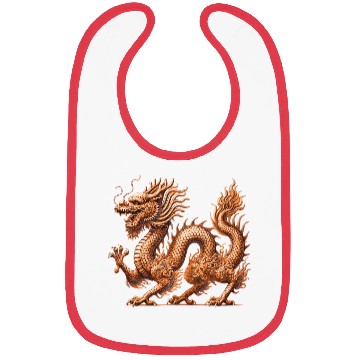 Discover gold dragon Bibs