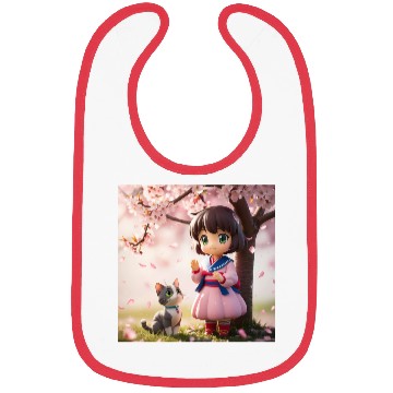 Discover An anime character with a cute cat Bibs