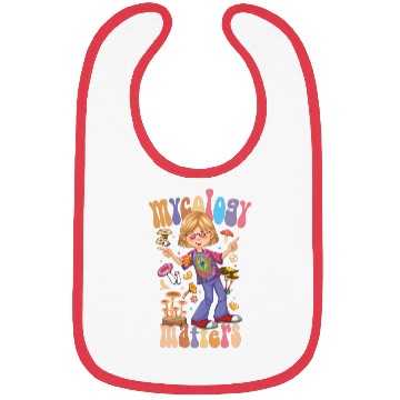 Discover Mushroom Fungi Mycology Matters Funny Hippie style Bibs