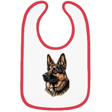 Discover Serious Face German Shepherd Dog Head Bibs
