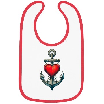 Discover Heart anchor Bibs