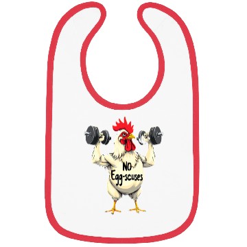 Discover Funny Gym Training Chicken Egg Bibs