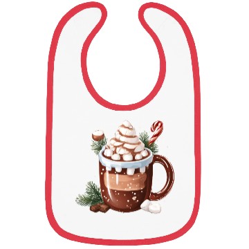 Discover Festive Hot Chocolate with Marshmallows Bibs