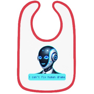 Discover I Can't Fix Human Drama Funny AI Robot Design Bibs