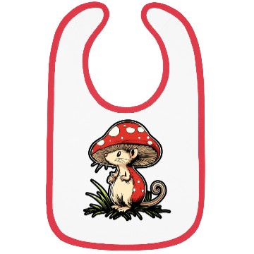 Discover Mushroom Mouse Funny Animal And Mushroom Bibs