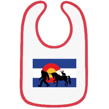 Discover Mythical Creature and Jeep in Colorado Flag Bibs