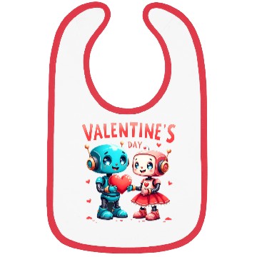 Discover Valentines Day Robot Love Bibs